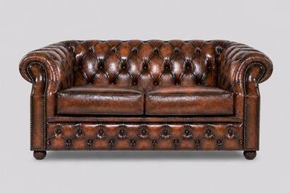 Chesterfield Dvosjed Original Leather | 2-sjedište | Wash Off Brown | Showroom